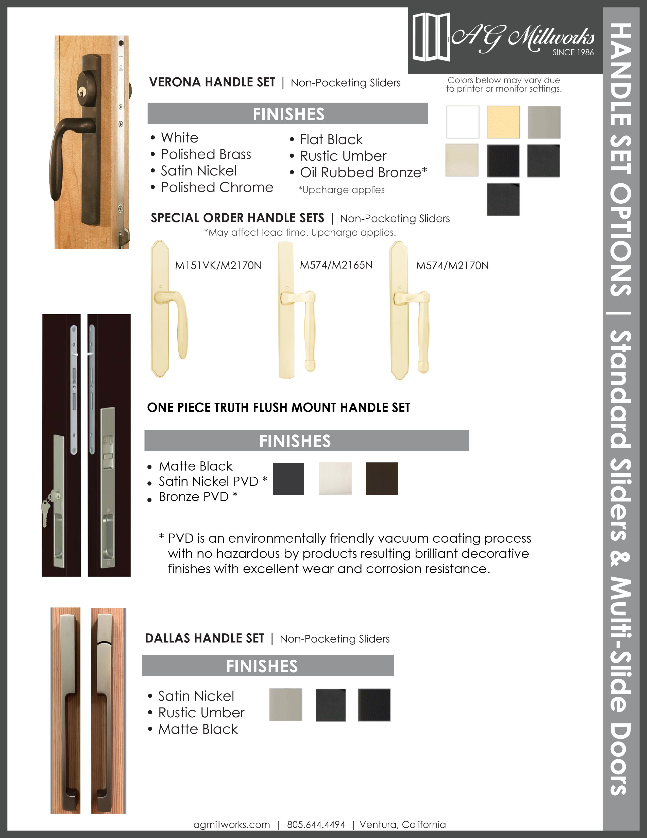 AG Millworks Hardware Options